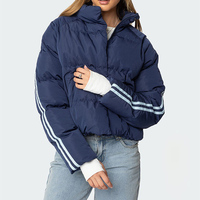 Veste d'hiver matelassée pour femme North-Face en tricot de haute qualité personnalisée avec rivets, imperméable et coupe-vent, rembourrage en polyester