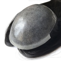 Vorrat 7 x 9 super-dünne haut-injektions-toupet chinesische kopfhaut remy echthaar natürliche schwarze farbe injizierte PU-basis topper für frauen