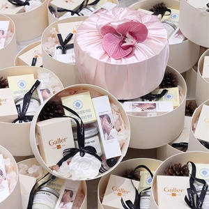 Elegante Caja de Regalo de <span class=keywords><strong>Boda</strong></span> Cilíndrica de Satén Rosa Pálido con Adorno de Flor Artificial y Orquídea, Empaque de Regalo Nupcial de Lujo <span class=keywords><strong>para</strong></span> <span class=keywords><strong>Invitados</strong></span> - Product Image 6