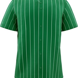 Men Casual Button <b>Down</b> Shirts Short Sleeve Active Team Sports Uniform Custom Sports Wears Football Blank Baseball Jersey - Product Image 2