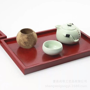 Rectangular Wooden <b>Tray</b> 2.5 In High 1cm Thick For Chinese New Year Wedding Ceremony Candy Tea <b>Storage</b> - Product Image 3