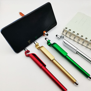 Fornitura Silicone touch head biros scrittura senza intoppi penna a sfera in plastica nero penna a sfera con staffa e grande penna clip design - Product Image 3