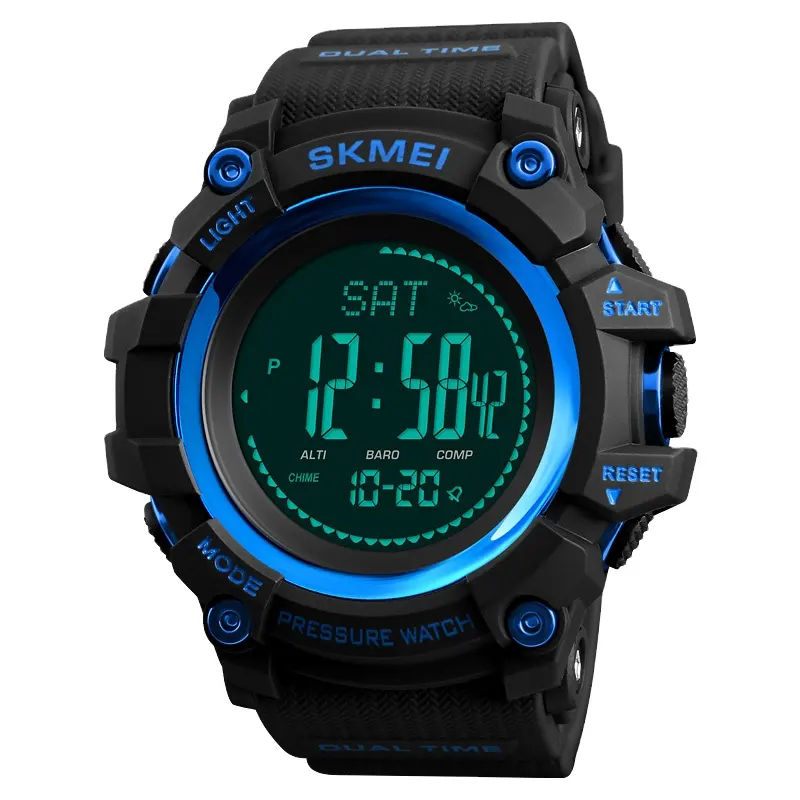 SKMEI 1358 Sport Stopwatch Compass Pedometer Watch Men Reloj de hombre Barometric Pressure Digital Watch