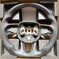 GR Style Volant demi-perforé en cuir carbone LED pour Toyota Land Cruiser Prado LC200 LC300 FJ300 FJ200 Alphard Tundra
