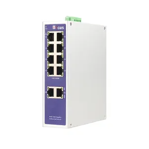 Conmutador de puertos POE industrial de 2 puertos Ethernet 8*1000M
