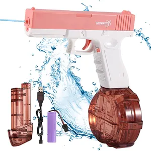 Pistolet à eau électrique Glock Clip Version Of Bullet Drum 2023 New Outdoor Child Design Shooting Games Pistol Kids Toys Set