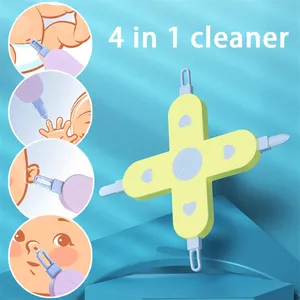 4-in-1 Care Gadget Baby Dig Booger Clip Infants Ear Nose Navel Clean Tools Kids Tweezers Cleaning Toddler Nasal Care Supplies