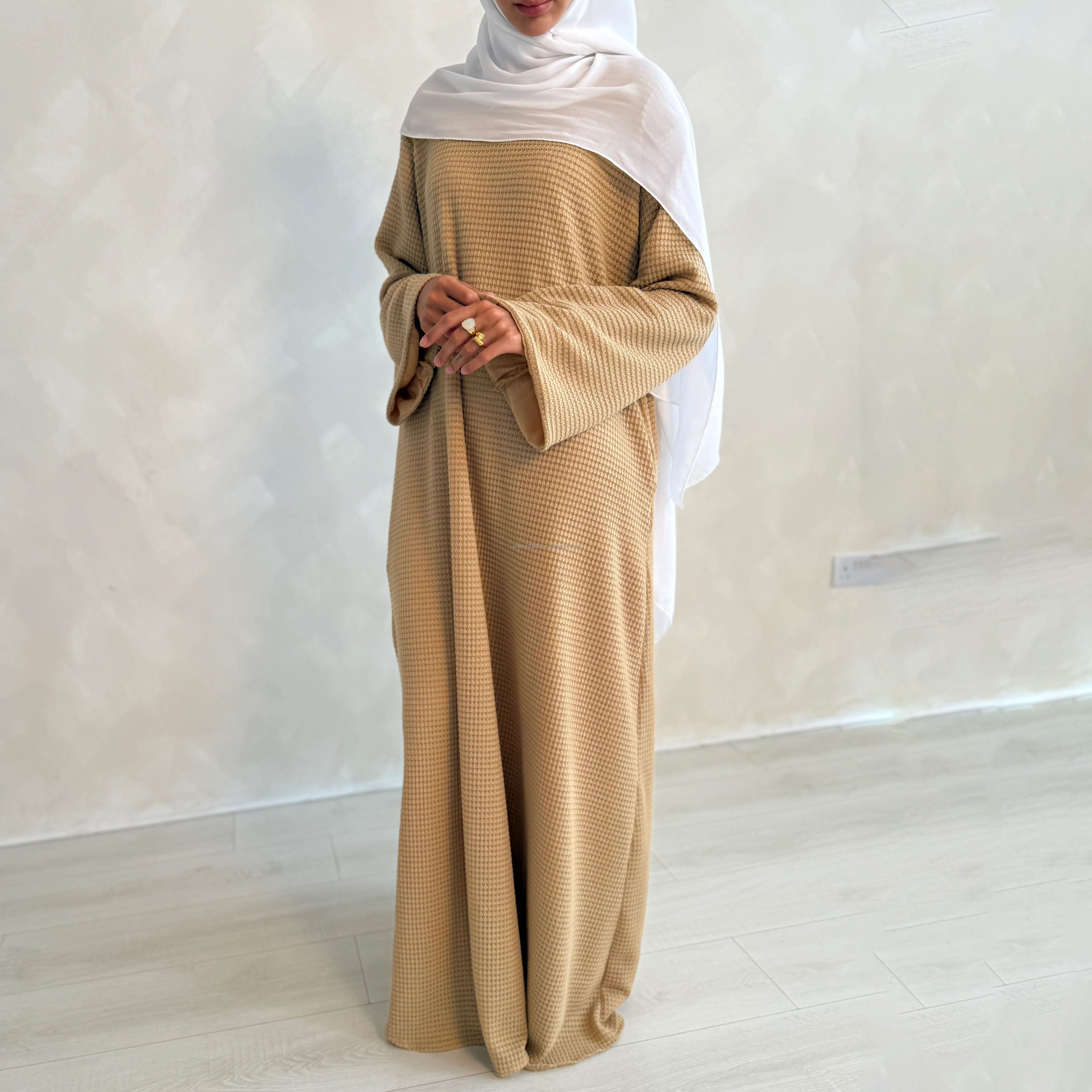 Willson Modest Dresses Women Knit Dress for Muslim Women Plus Size Robe  Femme Elegant Casual Style One Size All Loose