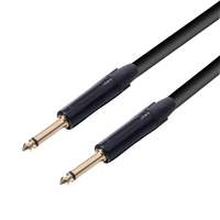 Kabel Speaker adaptor Audio PVC 5M, desain baru 2M 1/4 inci 6.35mm TS Mono pria konektor Jack perak kepang berpelindung 1m