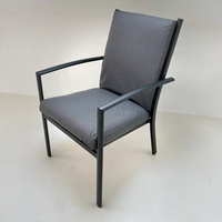 Mobilier de terrasse moderne Ensemble de table longue en aluminium Mobilier de jardin Table à manger pour restaurant Tables et chaises d'extérieur