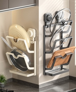 Support de rangement mural multifonctionnel pour planches à découper et couvercles de casseroles, à <span class=keywords><strong>ventouse</strong></span>, sans perçage, pour cuisine domestique - Product Image 2