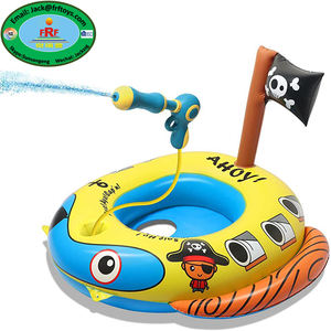 <span class=keywords><strong>Bateau</strong></span> <span class=keywords><strong>pirate</strong></span> gonflable pour enfants avec pistolet à eau, flotteur pour bébé, jeu d'eau amusant pour les fêtes d'été à la piscine - Product Image 1