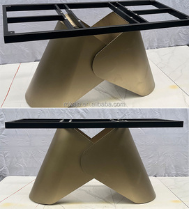 Wholesales Bronze Color Dining <strong>Table</strong> Set Luxury <strong>Butterfly</strong> Shape 6 8 10 Seater Dinning <strong>Table</strong> Marble Top Rectangle Dinner <strong>Tables</strong> - Product Image 4