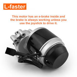 24V 350W 120Rpm 44Mm Langere As As Diameter 17Mm Lage Snelheid Wiel Stoel Borstel Dc Versnelling <span class=keywords><strong>Motor</strong></span> Met Elektrische Rem - Product Image 2