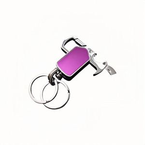Porte-clés décapsuleur promotionnel en métal, en alliage de zinc, rond, vierge, avec logo gravé sur mesure, souvenir de bar - Product Image 3