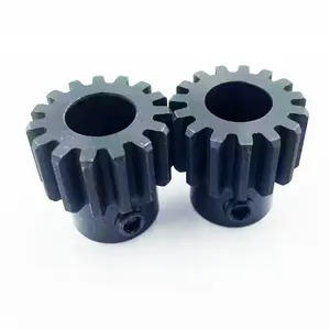 OEM Transmission System CNC Hobbing Black Oxidation With Set screw Steel Spur Gear