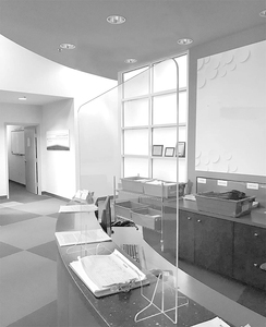 Acrylique Protecteur D'écran Plexiglas Barrière Diviseur Bouclier Portable Verre Manucure <span class=keywords><strong>Salon</strong></span> Garde Post Perspex Écrans Clairs - Product Image 3