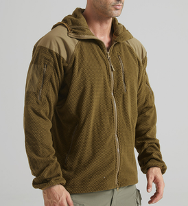 DFJ0924 Veste polaire tactique à fermeture éclair intégrale, isolante thermiquement, pour l'hiver, camouflage, chasse, entraînement, durable - Product Image 4