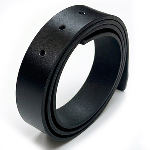 Sangle de ceinture en cuir véritable italien d'origine coréenne, 30 mm x 120 cm, 5 trous, remplacement sans boucle, vente en gros - Product Image 1