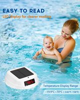 Aktualisierte Version Drahtloses Digitales Pool-Thermometer und Empfänger-Set mit Leicht Ablesbarem Display und Schwimmendem Design