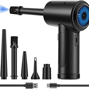 Souffleur d'<span class=keywords><strong>air</strong></span> portable électrique compressé avec lumière LED 6000mAh plumeau d'<span class=keywords><strong>air</strong></span> sans fil rechargeable pour ordinateur - Product Image 2