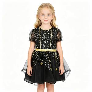 Robe de sorcière MS Kids Star en tutu noir et or pour les fêtes de Pâques des enfants, respirante et écologique - Product Image 6
