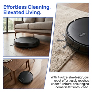 Automatic Rechargeable Robotic Vacuum Cleaner 3-in-1 Smart All-in-One with 2000 Pa Suction and Edge <b>Cleaning</b> - Product Image 2