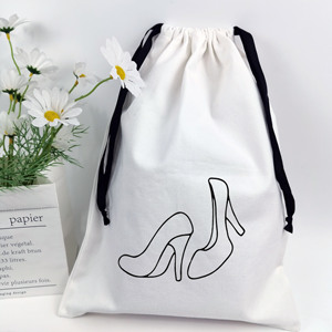 Wholesale Custom Printed Logo Canvas Drawstring Bags Eco Friendly Jewelry Pouch Cotton Drawstring Bag - Product Image 4