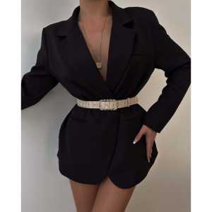 เข็มขัดหนังจระเข้สำหรับผู้หญิง หัวเข็มขัดแบบหมุน หนังสังเคราะห์ เข็มขัดสำหรับงานแต่งงาน ขนาดมาตรฐานสำหรับผู้ใหญ่ - Product Image 2