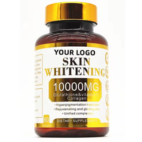 Capsules blanchissantes pour la peau Halal 10000mg Vitamine C L-glutathion Collagène pour les soins de la peau du visage