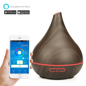 Diffuseur d'arômes intelligent Agw 400 ml avec télécommande Wifi, lumière LED, humidificateur avec contrôle par application pour la maison et le bureau - Product Image 1