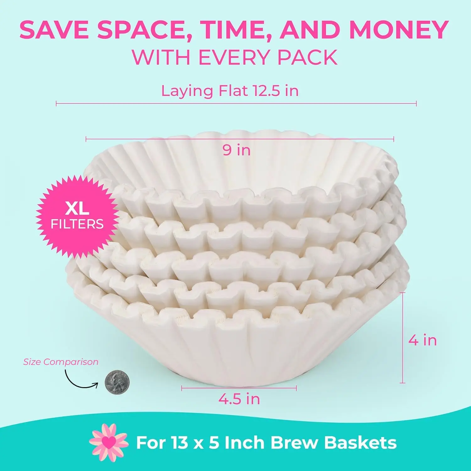 Coffee Filters 8-12 Cup 12.5x 4.5 Inch Size 275 Count Basket Coffee Filters  White Disposable| Alibaba.com