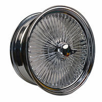 Velg Kawat Baja Custom 72/100 Jari-jari, Model Cross/Straight Lace Spoke Standard/Reverse, Ukuran 13-22 Inch, Warna Emas/Perak Baru
