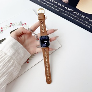 <span class=keywords><strong>Correa</strong></span> de cuero genuino suave a la moda para mujer con <span class=keywords><strong>eslabones</strong></span> de cadena de metal para <span class=keywords><strong>Apple</strong></span> <span class=keywords><strong>Watch</strong></span> WB0238S - Product Image 4