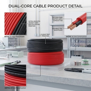 Cable Solar de Corriente Continua HAOHUI, Fabricado en Shandong, con Conductor de Cobre, Revestimiento XLPO y PE, 1 KV, Bajo Voltaje, para Paneles Solares - Product Image 2