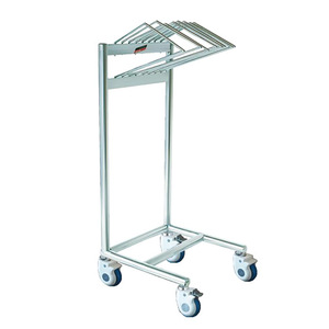 Perchero de acero inoxidable con ruedas, tipo rectangular, para balcón, organizador de ropa, tendedero metálico. - Product Image 1