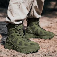 Bottes de désert décontractées, chaussures de randonnée en plein air, chaussures tactiques légères et confortables, dessus en denim, semelle extérieure en EVA