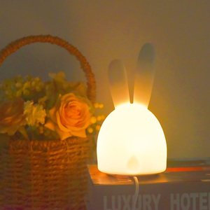 Có thể điều chỉnh độ sáng Led bé ánh sáng ban đêm ấm trắng thỏ hình vườn ươm và cho con bú Toddler bảng đèn - Product Image 4