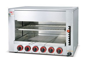 Fornitura di fabbrica di nuovo Gas commerciale <span class=keywords><strong>salamandra</strong></span> a infrarossi 8 bruciatore piano da banco in acciaio inox per ristoranti Hotel industrie - Product Image 2