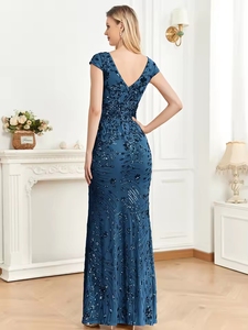 Deep V-neck Prom Luxury <strong>Wedding</strong> Party Gowns <strong>Dresses</strong> 2025 Women <strong>Long</strong> Mermaid Formal Elegant Champagne Sequin Evening <strong>Dress</strong>