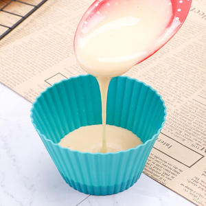 Moule à muffins en silicone écologique Orealmi <span class=keywords><strong>MC</strong></span>-9cm, doublures rondes pour cupcakes avec sac OPP pour gâteaux et desserts, ustensiles de pâtisserie à domicile - Product Image 4