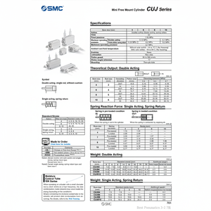กระบอกเมาท์ฟรี SMC ขนาดเล็ก CUJB6-6DM ชิ้นส่วนนิวเมติก - Product Image 1