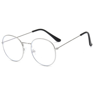 Lunettes anti-lumière bleue de style rétro rondes unisexes, anti-radiation, pour ordinateur, modèle 2325, monture bronze, verres en résine - Product Image 2