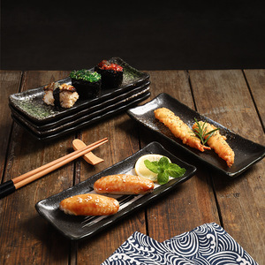 Plato de Sushi de Cerámica Estilo Japonés de 8 Pulgadas para Restaurante, Rectangular, de Porcelana, Elegante, Bandeja Larga para Aperitivos y Barbacoa - Product Image 2