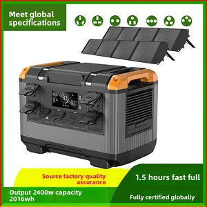 2400W(2016Wh) Portable <b>Solar</b> Station MPPT Fast Charge Emergency <b>Solar</b> <b>Generator</b> Pure Sine Wave External Battery Car 2400W - Product Image 1