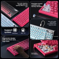 Clavier mécanique Langtu LT84 à touches interchangeables à chaud, clavier filaire pour PC, touches imprimées sur le côté
