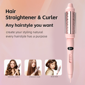 2 en 1 Nouveau fer à friser rotatif LCD Peigne en céramique professionnel <span class=keywords><strong>chauffant</strong></span> Brosse à cheveux portable pour le type de cheveux - Product Image 3