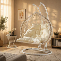 Fauteuil suspendu œuf en métal pour extérieur, personnalisé, avec coussin à séchage rapide, idéal pour patio, balcon et jardin - Vente en gros