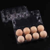 Échantillon Gratuit – Boîte à œufs jetable écologique en CPET à 8 compartiments pour œufs de poule/canard, avec couvercle transparent à clipser, anti-fuite