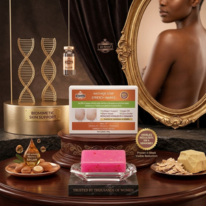 Savon pour le corps massant réduisant l'apparence des vergetures avec collagène, huile d'argan, élastine et beurre de cacao - Product Image 6